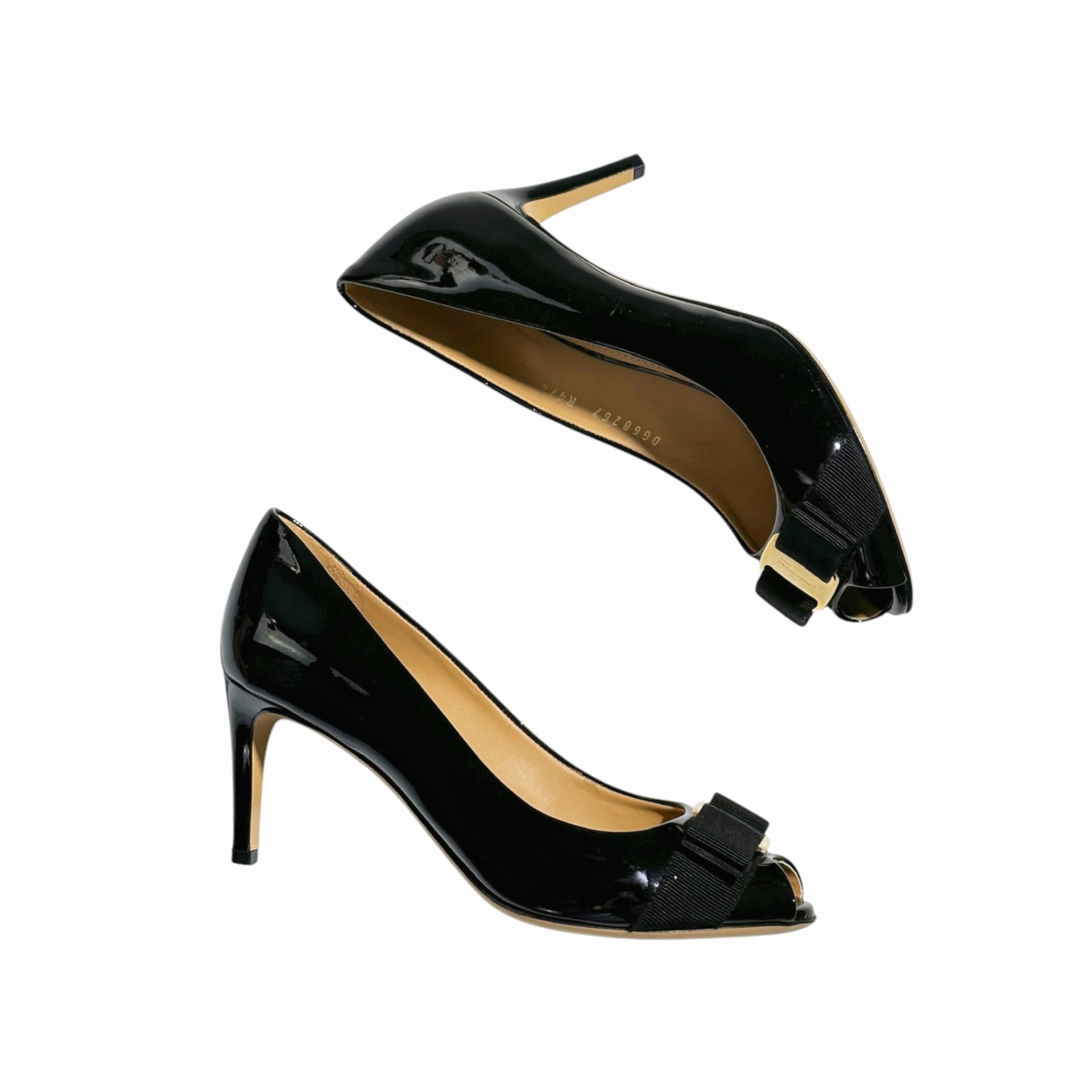 Ferragamo Patent Leather Vara Heels 36.5 - Image 3