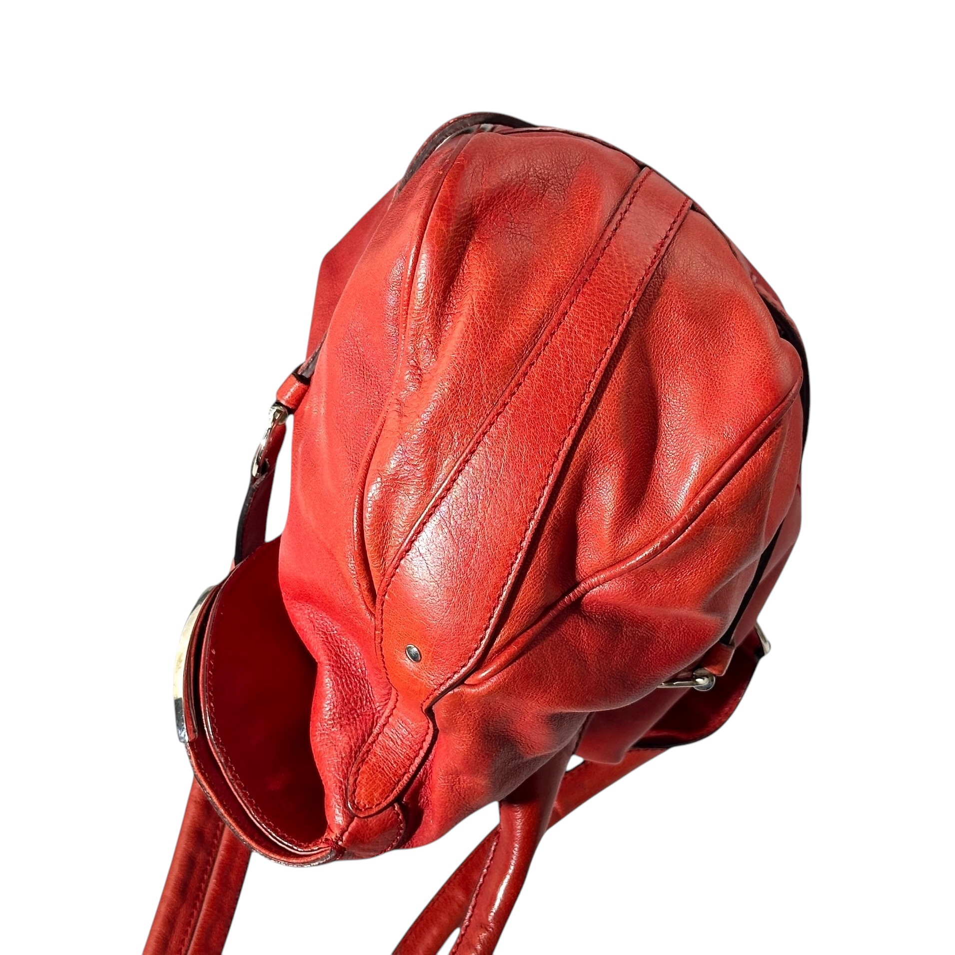 Celine Leather Flap Tassel Shoulder Boston Bag - Image 5