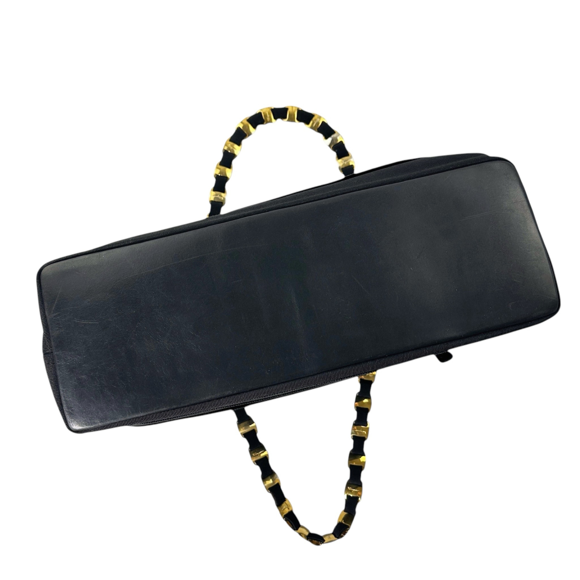 Ferragamo Chain Link Canvas Tote Bag - Image 6